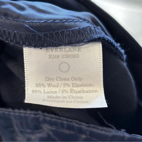 Everlane Slim Ankle Wool Stretch Trouser in Navy Blue Size 2 - Picture 6 of 8